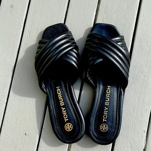 Tory Burch padded black slides size 8.5